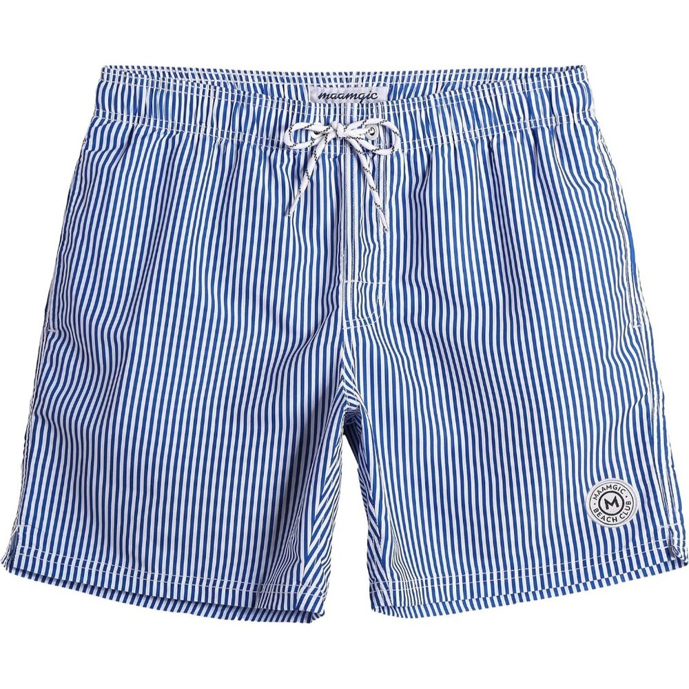 💫 Men Blue Mesh Lining Funny Swimwear Trunks Quick Dry Bathing Suits Shorts